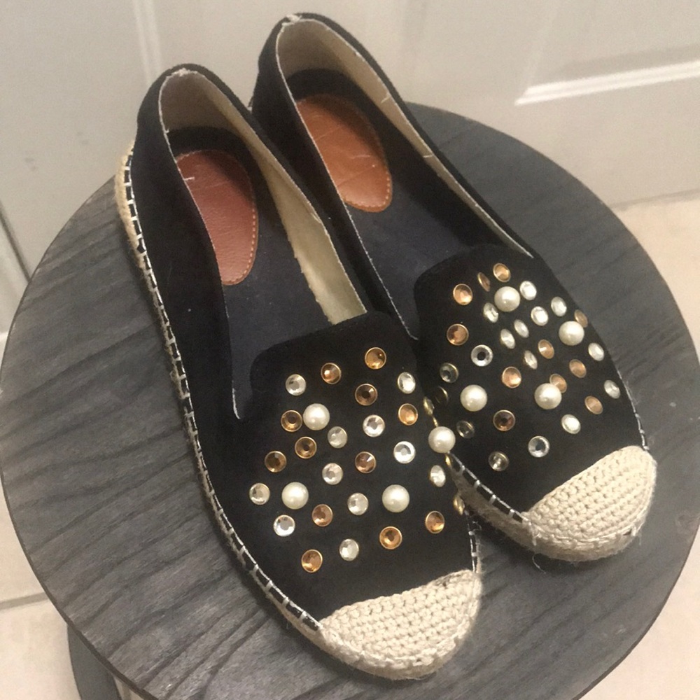 Black N Demand jeweled espadrille
